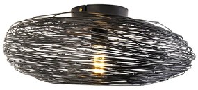 Plafoniera di design ovale nera - Sarella