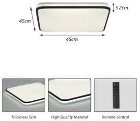 Brilagi - Luce LED dimmerabile SMART LED/36W/230V 45x45 cm Wi-Fi Tuya + +TC