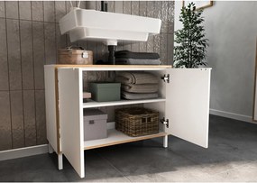 Mobile da lavabo bianco alto 80x60 cm Topeka – Germania