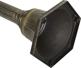 Lanterna da esterno classica nera con oro 200 cm 3 luci IP44 - Daphne