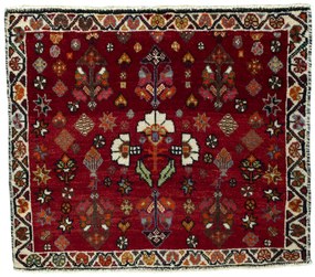 Shiraz Tappeto persiano 70x60 Rosso (Iran) Annodato A Mano