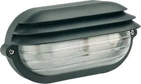 Lampada Applique Ovale Piccola Colore Nero per Esterno Linea Palpebra Sovil...