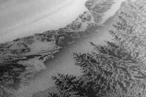 Stampa su tela – Montagne congelate in bianco e nero