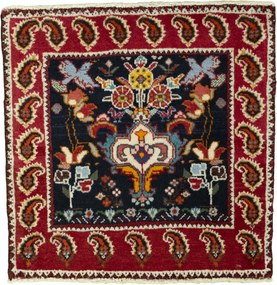 Shiraz Tappeto persiano 60x60 Blu (Iran) Annodato A Mano