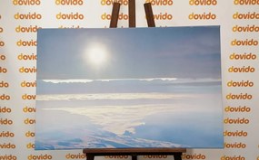 Stampa su tela – Montagne illuminate dal sole