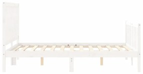 Giroletto con Testiera Bianco Small Double Legno Massello