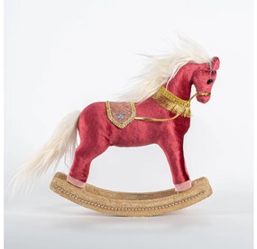 Decorazione natalizia 31 cm cavallo a dondolo