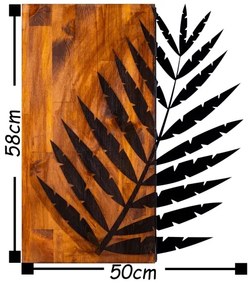 Decorazione da parete 58x50 cm legno/metallo