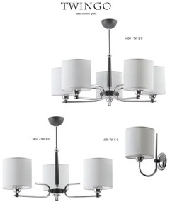 Jupiter 1408 - TW 5 G - Lampadario su palo TWINGO 5xE27/60W/230V