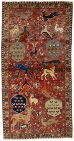Gabbeh Tappeto persiano 110x210 Rosso (Iran) Annodato A Mano