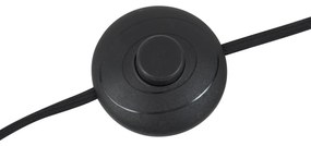 Lampada da terra retrò nera con vetro arancione - Denise