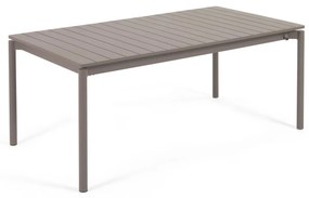 Kave Home - Tavolo allungabile da esterno Zaltana in alluminio marrone opaco 180 (240) x 100 cm