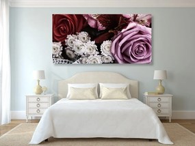 Stampa su tela – Bouquet di rose in stile retrò