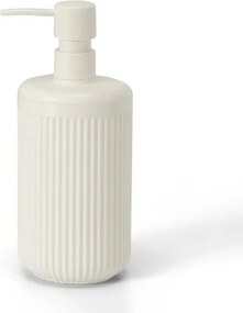 Dispenser sapone bianco crema in plastica rigida cannettata Arizona