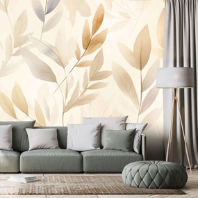 Carta da parati – Foglie minimaliste delicate