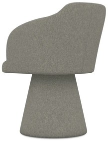 Sedia da pranzo grigia in imbottito Kanoa – Makamii