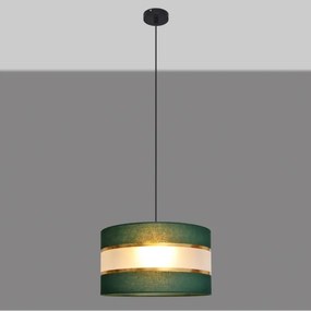 Lampadario a sospensione con filo HELEN 1xE27/15W/230V diametro 35 cm verde/oro