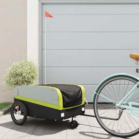 Rimorchio Da Bici Nero E Verde 45 Kg İn Ferro /