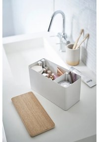 Organizer bianco con coperchio in compensato Yamazaki Rin - YAMAZAKI