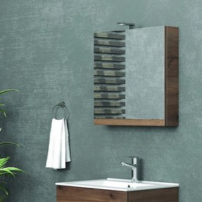 Specchio bagno contenitore da 60 cm con un'anta NEL-60 - KAMALU