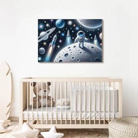 Quadro su tela – Astronauta bambino sulla Luna