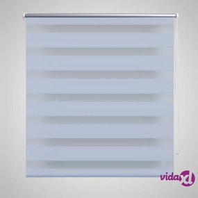 vidaXL Tenda a rullo oscurante zebra 80x175cm bianca