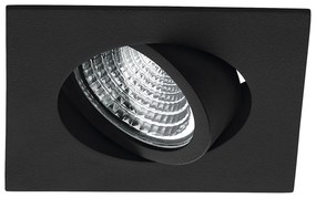 Faretto Ad Incasso Moderno Saliceto In Alluminio Nero Led Integrato 6W 4000K