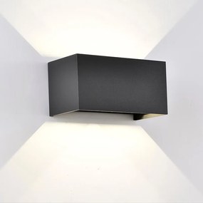 Applique LED moderno da esterno Davos Double doppia luce nero IP54, luce bianco caldo 91.6 lumen, MANTRA