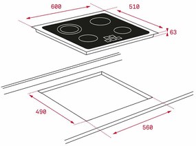 Piano Cottura in Vetroceramica Teka TB 6415 60 cm 6300 W