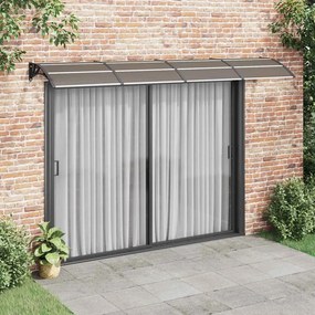 Tettoia Per Porta Nera 350x100 Cm İn Policarbonato /