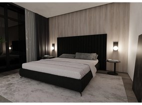 Applique Minimal 1 Luce Indiretta Agni Con Base In Acciaio Nero E Vetro Opale