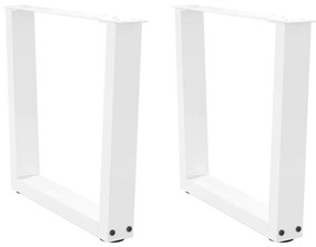Gambe Per Tavolo Pranzo A V 2 Pz Bianco 60x(42-43,3)cm Acciaio /