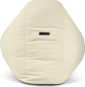 Puof a sacco color crema con rivestimento in bouclé Snug 100 – SLOWDOWN