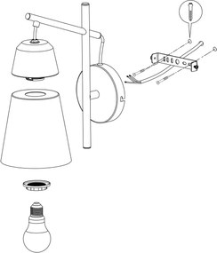 Eglo 99546 - Applique CANTERRAS 1xE27/40W/230V