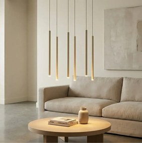Lampadario a Sospensione in Acciaio SELTER 6 Mokka 6xG9