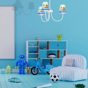 Lampadario per bambini su palo FISH 3xE14/40W/230V