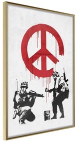 Poster  Banksy: CND Soldiers II  Cornice Quadri Cornice d'oro, Larghezza x Altezza Home decor 20x30