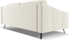 Divano bianco con rivestimento in velluto 202 cm Nalu – Makamii