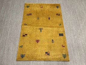 Gabbeh Tappeto persiano 150x100 Giallo (Iran) Annodato A Mano