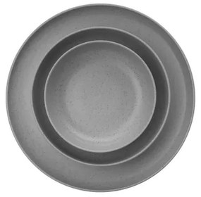 Set da tavola 12 pezzi in porcellana grigia