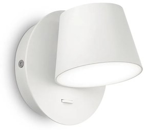 Applique Moderna Gim Alluminio Bianco Led 6W 3000K Luce Calda