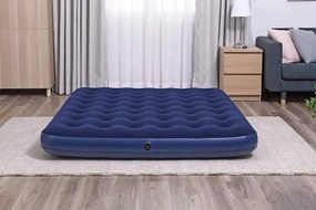 Materasso gonfiabile floccato airbed blu 203x152x22