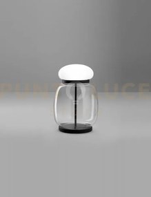 Faro lampada da tavolo g cristallo bianco montatura nero opaco 2 l3...