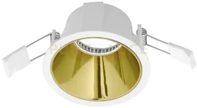 Gfa620- faretto da incasso bianco opaco e oro lucido 1 luce attacco...