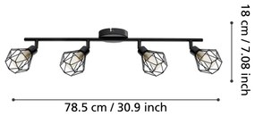 Eglo 32767 - Luce Spot a LED ZAPATA 4xG9/3W/230V