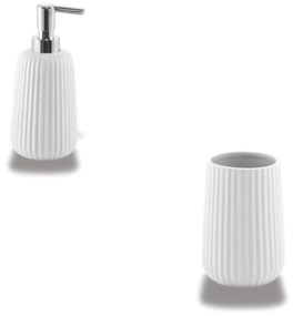 Set 2 Accessori D'Appoggio Gedy "Marika" Bianco