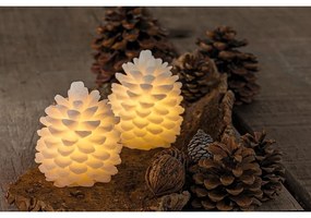 Decorazione natalizia luminosa bianca 2 pz ø 8 cm Clara – Sirius