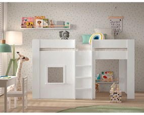 Letto rialzato in pino bianco 90x200 cm RENO - Vipack