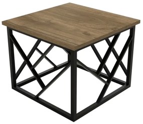 Tavolino WODA 42x53 cm marrone/nero