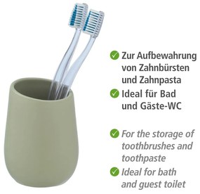 Tazza in ceramica verde per spazzolini da denti Badi - Wenko
